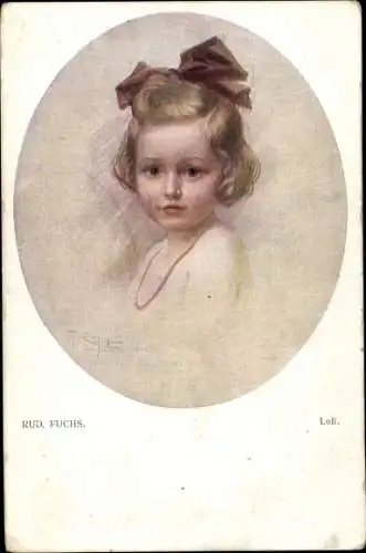 Künstler Ak Fuchs, Rud., Loli, Kinderportrait