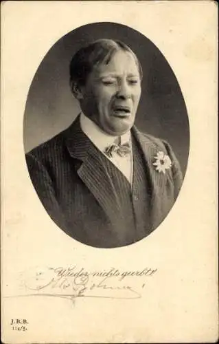 Ak Wieder nichts geerbt, Mann zieht eine Grimasse