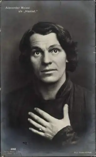 Ak Schauspieler Alexander Moissi, Portrait als Hamlet