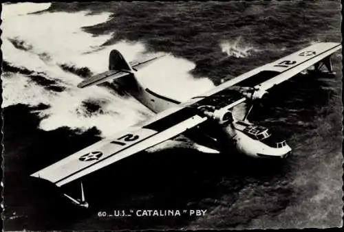 Ak US Amerikanisches Militärflugzeug, Consolidated PBY Catalina, US Air Force
