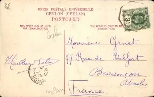 Ak Colombo Ceylon Sri Lanka, Hindu-Tempel