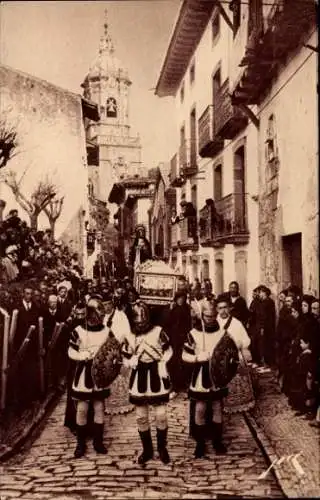 Ak Fuenterrabia Baskenland Spanien, Curieuses-Prozessionen in den Straßen