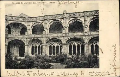 Ak Belém Lisboa Lissabon Portugal, Claustro do Convento dos Jeronymos