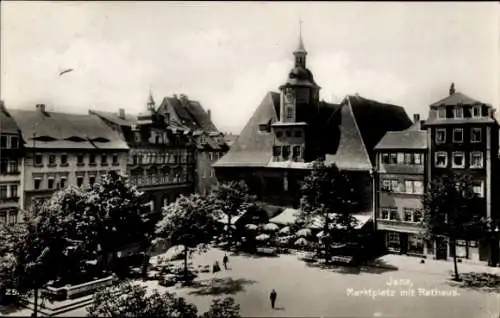 Ak Jena in Thüringen, Marktplatz mit Rathaus
