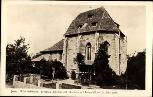 Ak Jena, Schillerkirche, Schillers Trauung von 1790