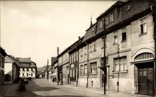 Ak Gehren Ilmenau in Thüringen, Untere Marktstraße, HO Goldener Hirsch, Rathaus