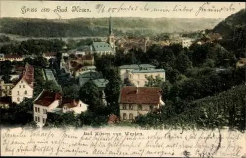 Ak Bad Kösen Naumburg an der Saale, Blick von Westen