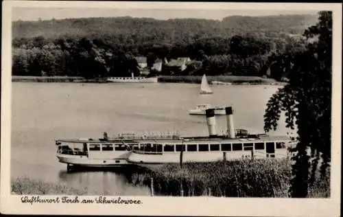 Ak Ferch Schwielowsee, Salondampfer auf dem Schwielowsee