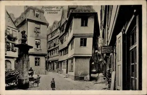 Ak Frankfurt am Main, In der Goldhutgasse, Altstadt