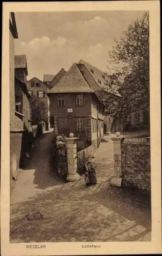 Ak Wetzlar Hessen, Partie am Lottehaus, Gasse, Tor