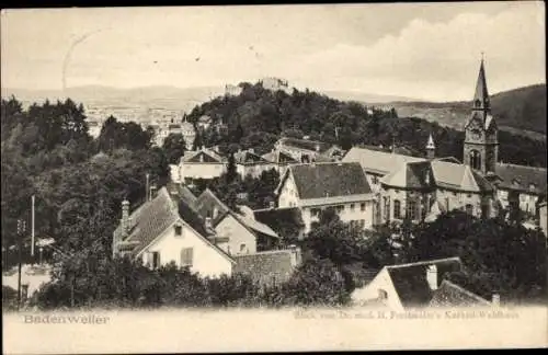 Ak Badenweiler im Schwarzwald, Blick von Dr. med. H. Forstmaiers Kurbad-Waldhaus