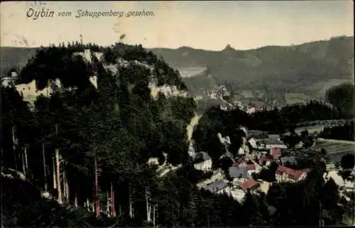 Ak Oybin in der Oberlausitz, Blick vom Schuppenberg