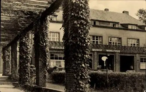 Ak Wandlitzsee Wandlitz in Brandenburg, Restaurant Bahnhof Wandlitzsee