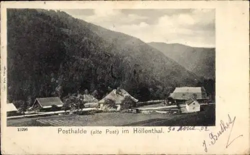 Ak Hinterzarten, Posthalte, Alte Post im Höllenthal,Wald