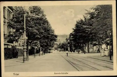 Ak Trier an der Mosel, Bahnhofstraße