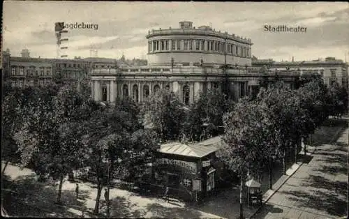 Ak Magdeburg an der Elbe, Stadttheater