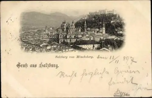 Ak Salzburg in Österreich, Stadt vom Mönchsberg aus gesehen