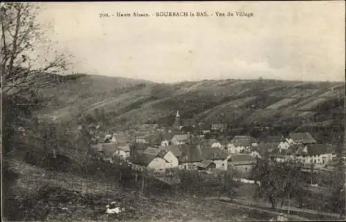 Ak Bourbach le Bas Niederburbach Elsass Haut Rhin, Blick auf den Ort
