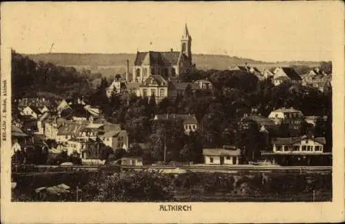 Ak Altkirch Elsass Haut Rhin, Blick auf den Ort