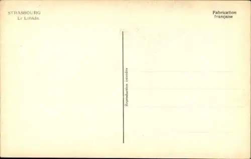 Ak Strasbourg Straßburg Elsass Bas Rhin, Le Lohkas, Fachwerkhäuser