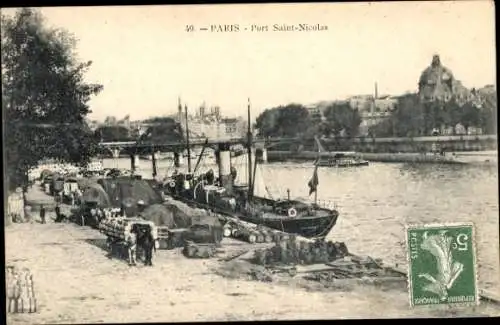 Ak Paris XII, Port Saint-Nicolas