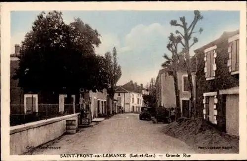 Ak Saint-Front-sur-Lémance Lot et Garonne, Grande Rue