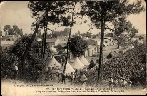 Ak Île d'Oléron Charente Maritime, Domino, Gesamtansicht, Ferienlager