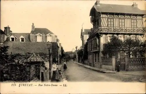 Ak Étretat Seine Maritime, Rue Notre Dame