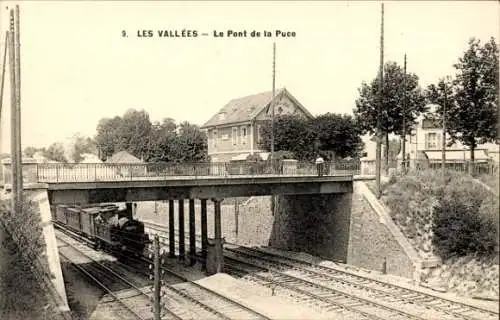 Ak Les Vallées Hauts de Seine, Pont de la Puce