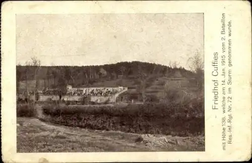 Ak Cuffies Aisne, Friedhof