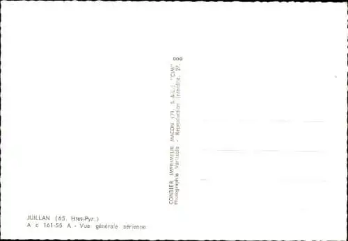 Ak Juillan Hautes Pyrénées, Luftbild vom Ort