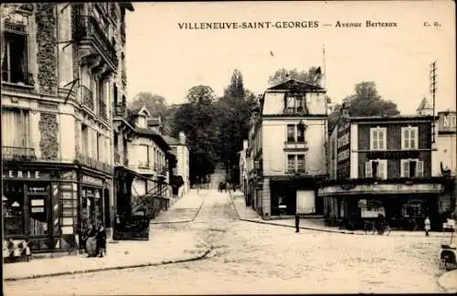 Ak Villeneuve Saint Georges Val de Marne, Avenue Barteaux