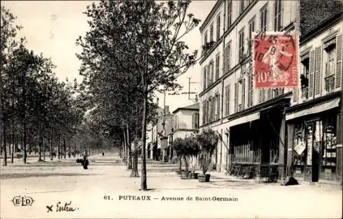 Ak Puteaux Hauts de Seine, Avenue de Saint Germain