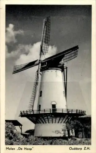 Ak Ouddorp Südholland, Windmühle De Hoop