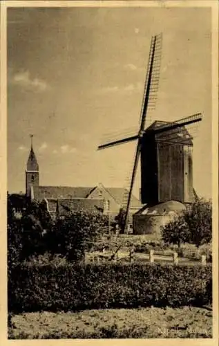 Ak-Kapelle Zeeland Niederlande, Mühle, Kirche