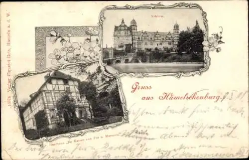 Ak Hämelschenburg Amelgatzen Emmerthal im Weserbergland, Schloss, Gasthaus