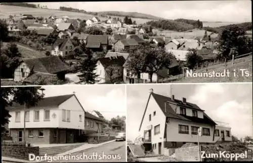 Ak Naunstadt Grävenwiesbach im Taunus, Dorfgemeinschaftshaus, Gasthaus und Pension Zum Köppel