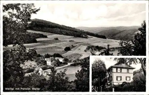 Ak Ziegelhütte Rod an der Weil Weilrod im Taunus, Weiltal mit Pension Haus Walter