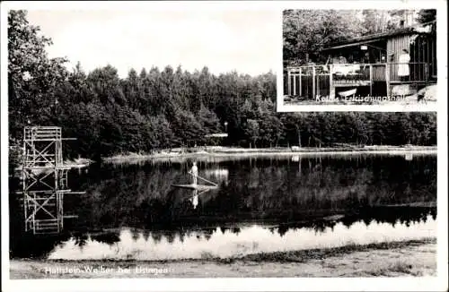 Ak Usingen im Taunus Hessen, Hattstein Weiher, Keta's Erfrischungshalle