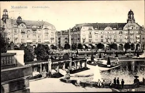 Ak Mannheim in Baden, Friedrichsplatz