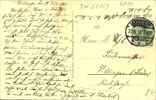 Ak Mannheim in Baden, Friedrichsplatz, Statue