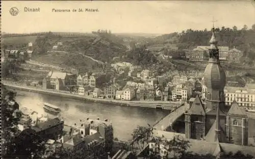 Ak Dinant Wallonien Namur, Panorama von Saint Medard