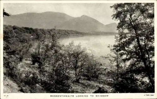 Ak Bassenthwaite Cumbria, Skiddaw, Gesamtansicht