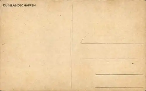 Künstler Ak Niederlande, Dünenlandschaft