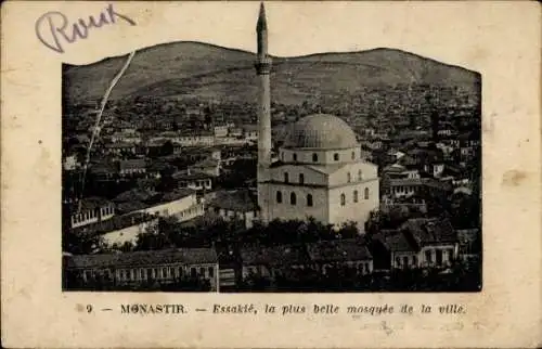 Ak Monastir Mazedonien, Blick auf die Moschee, Stadt