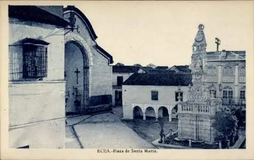 Ak Écija Andalusien, Plaza de Santa Maria