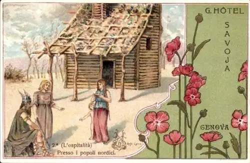 Litho Genova Genua Liguria, Hotel Savoja, 2a L'ospitalità, Presso i popoli nordici