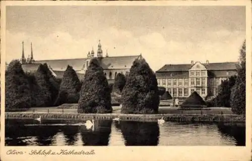 Ak Oliva Gdańsk Danzig, Schloss und Kathedrale