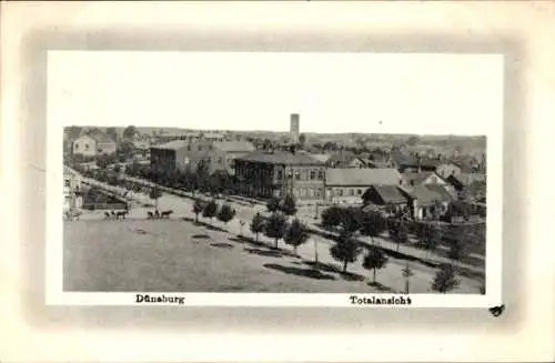 Ak Daugavpils Dünaburg Lettland, Stadtpanorama, Straßenpartie