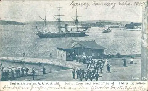 Ak Sydney Australien, Farm Cove, Anchorage of H.M.'s Squadron